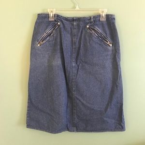 Vintage 1990s Denim Skirt by LIGO